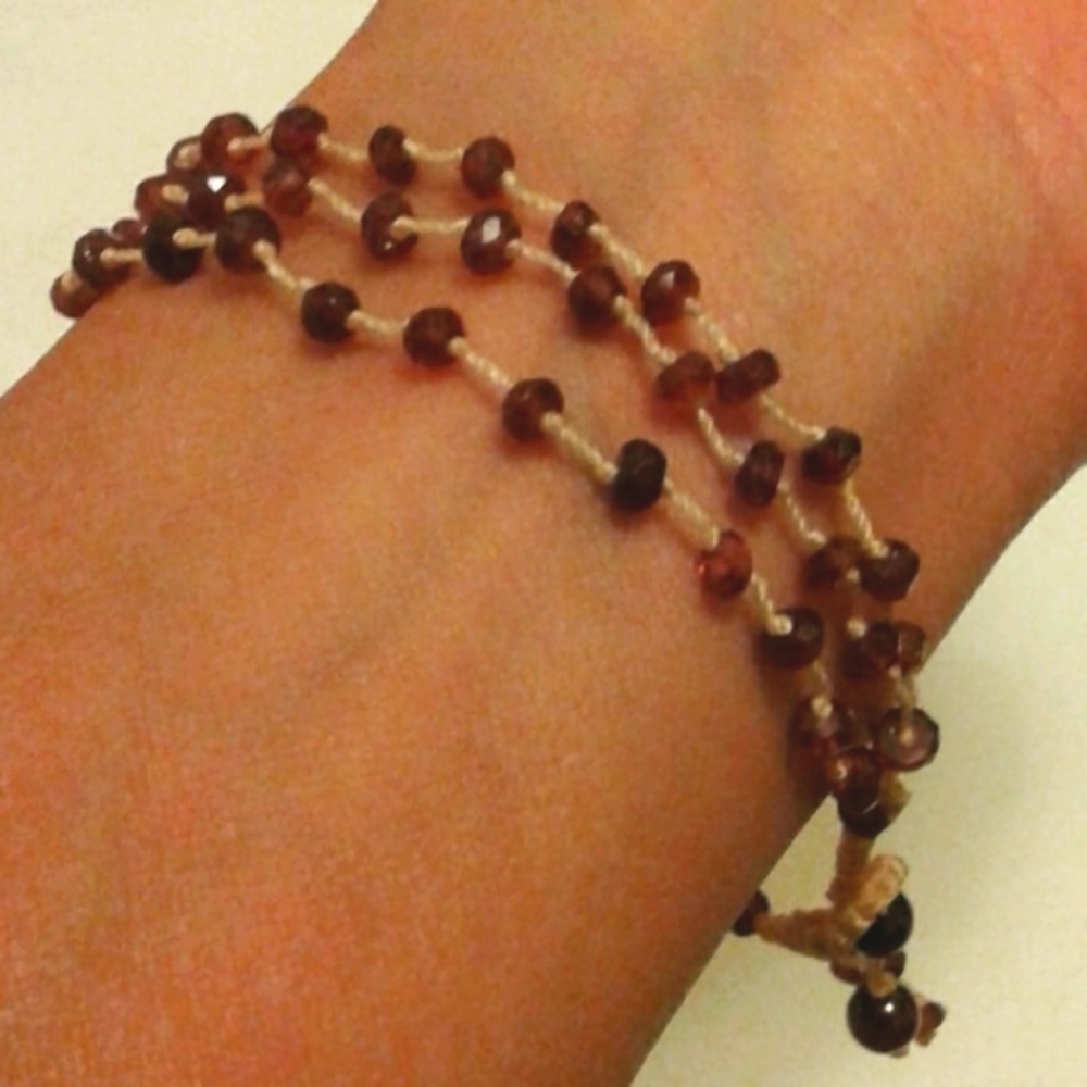 STUNNING RED GARNET BRACELET - Picture 5 of 6